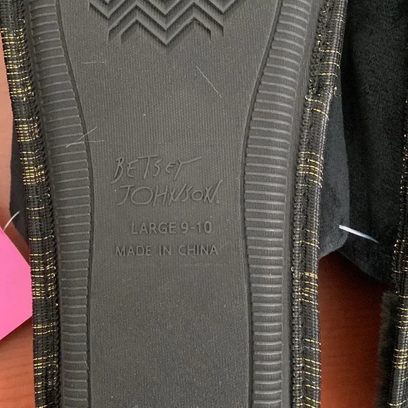 NWT Betsey Johnson black Leopard Slippers - Picture 4 of 4